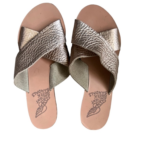 Ancient Greek Sandals Metallic Slide Sandals - Picture 6 of 15